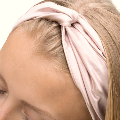 Mulberry Silk Twisted Headband - Vintage Pink